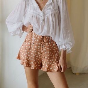 Nora Polka Linen Short by Kivari NWT